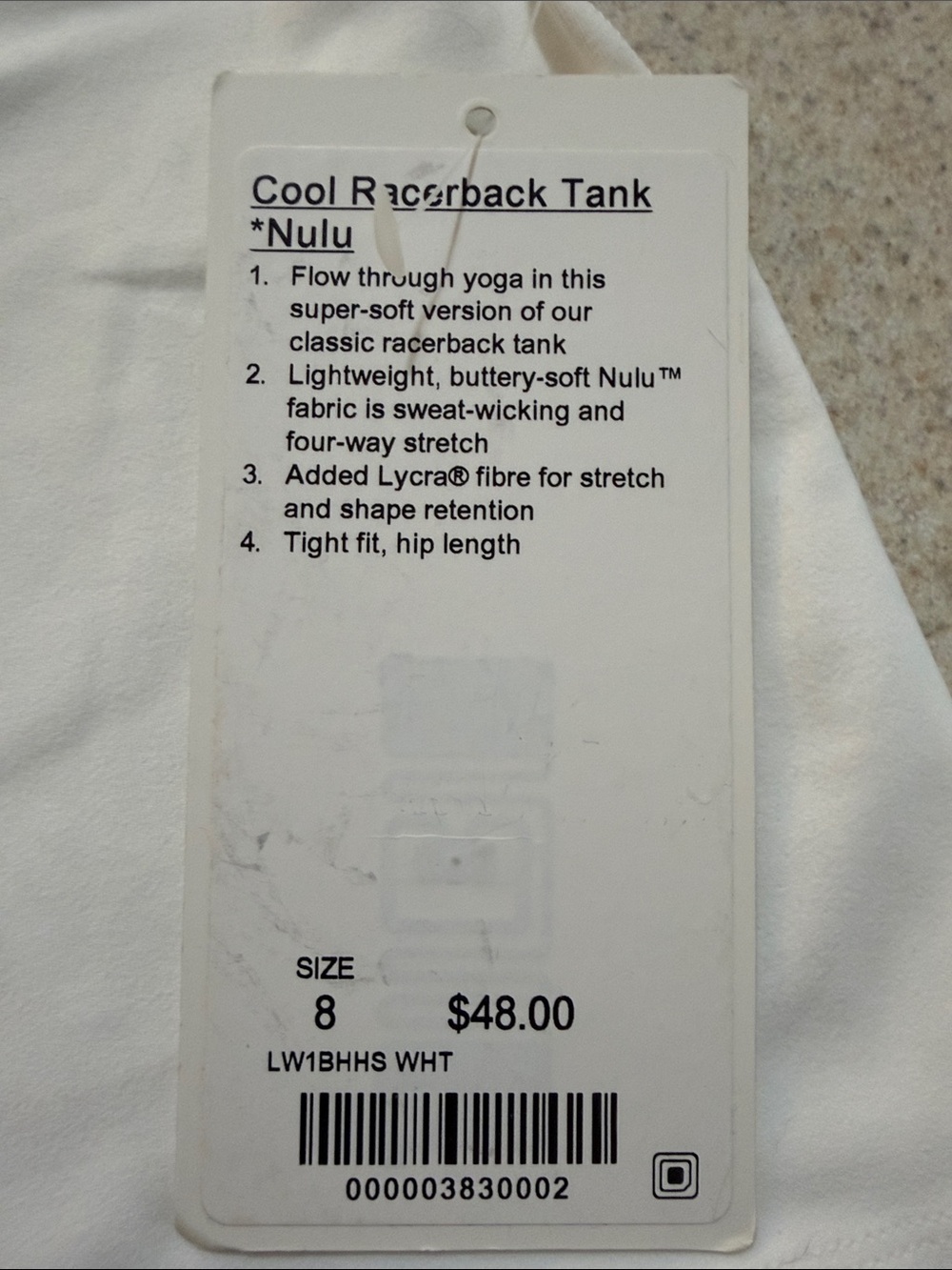 lululemon athletica White Racerback Tank Top - Picture 2 of 5